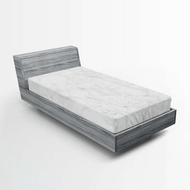 Drap-housse orange Ambesonne, Marbre gris cendré, Drap-housse pour lit simple TG