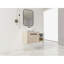 Meuble-lavabo moderne avec fixation murale peu encombrante et lavabo en céramique durable