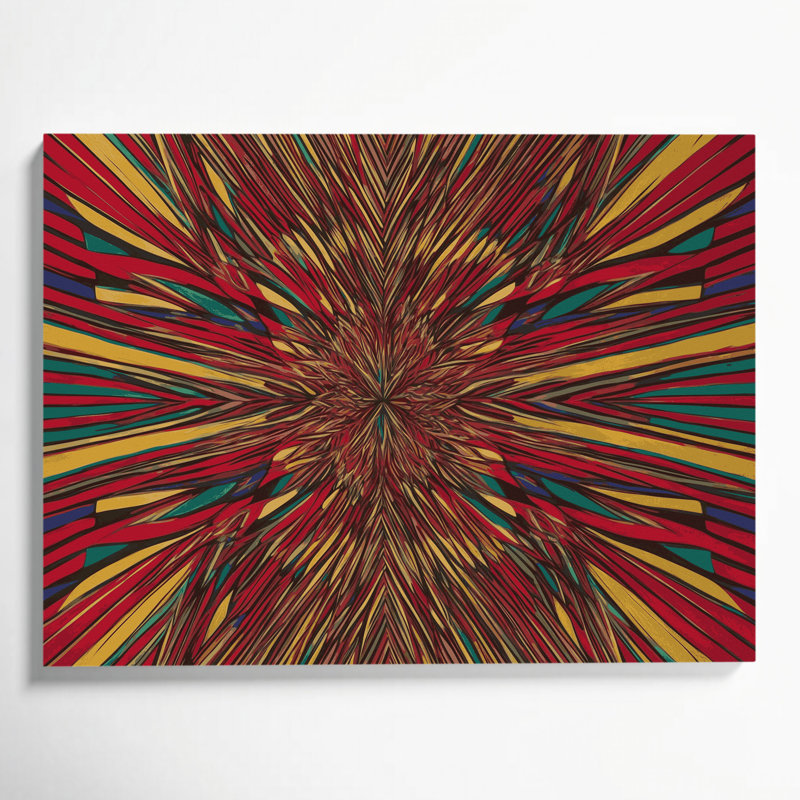 Art mural sur toile noir Op Art 41, H 20 po x l 30 po