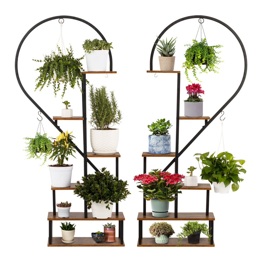 Vida Novelty Multi-Tiered Plant Stand Arlmont & Co.