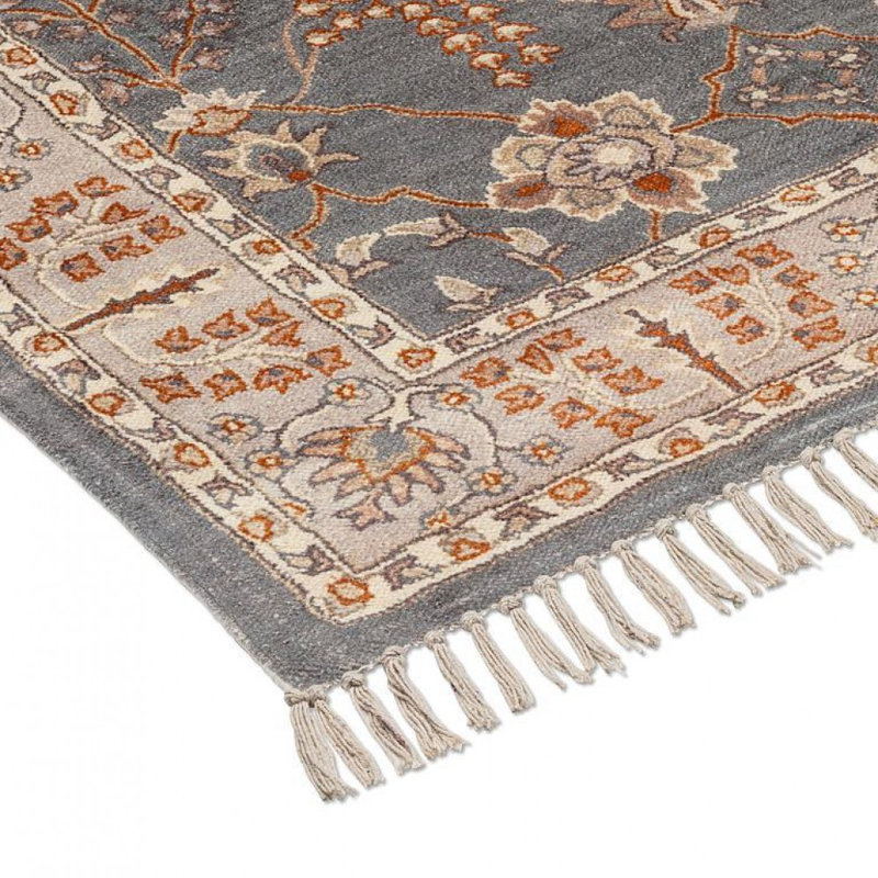 Tapis imprimé avec franges