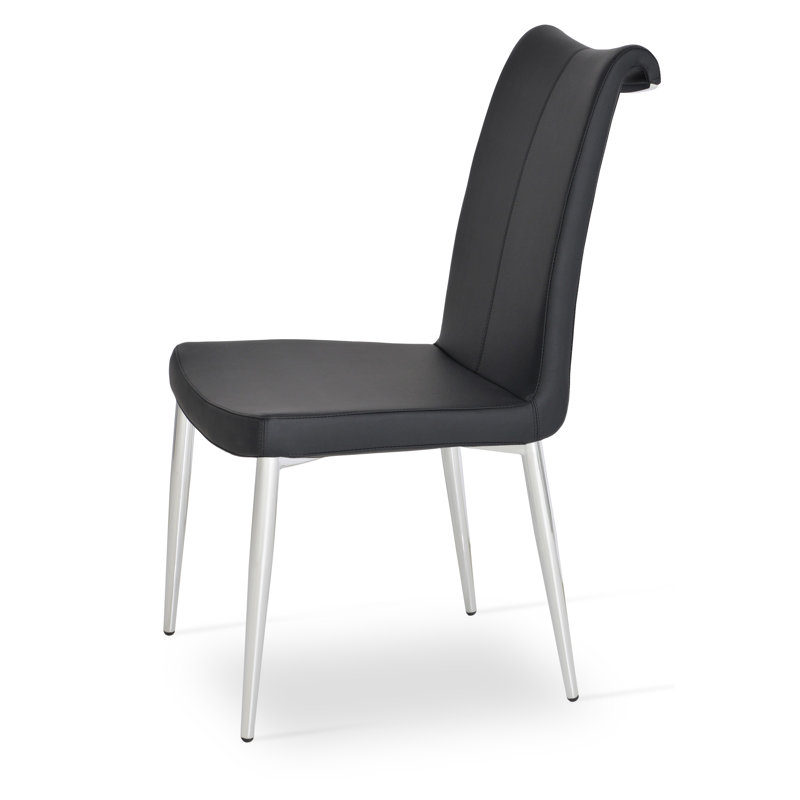 Fauteuil de 60,96 cm de large Lale, Similicuir noir