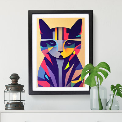 FRM-V0523-371X Cat Abstract Vol.4 - Single Picture Frame Print