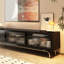 Meuble télé noir luxueux clair-110044236