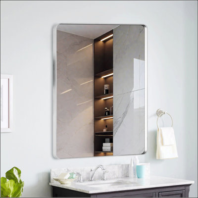 Sleek Bathroom Mirror With Premium Aluminum Frame And Anti-Distortion Glass