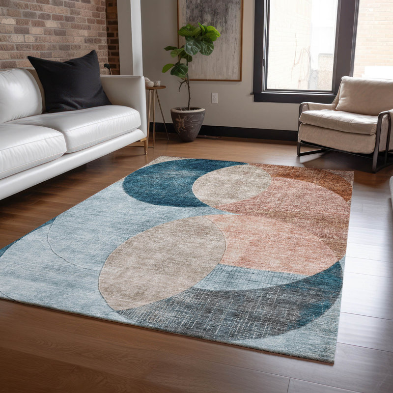 Tapis orange lavable intérieur / extérieur Henry , 10 pi x 14 pi