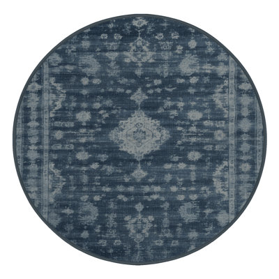 Machine Washable Overdyed Gray Area Rug
