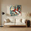 Birds Australian King Parrot White Metal Wall Art-704780695