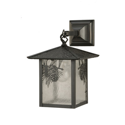Rustic Lodge Solid Brass Armed Sconce