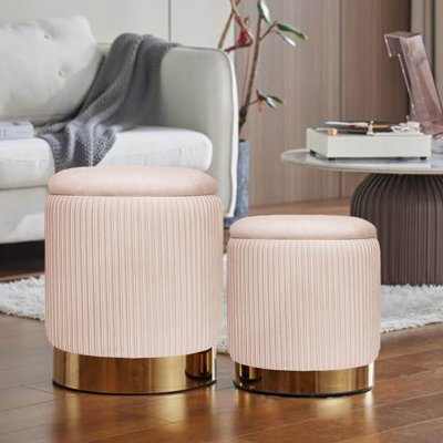 OTTOMAN WITH STORAGE SET OF 2