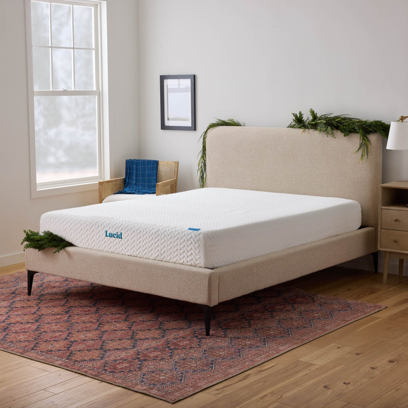 Matelas en mousse viscoélastique de 8 po Lucid SureCool ™, Double, 8"