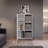 Bookshelf with 6 Shelves and 3 Baskets