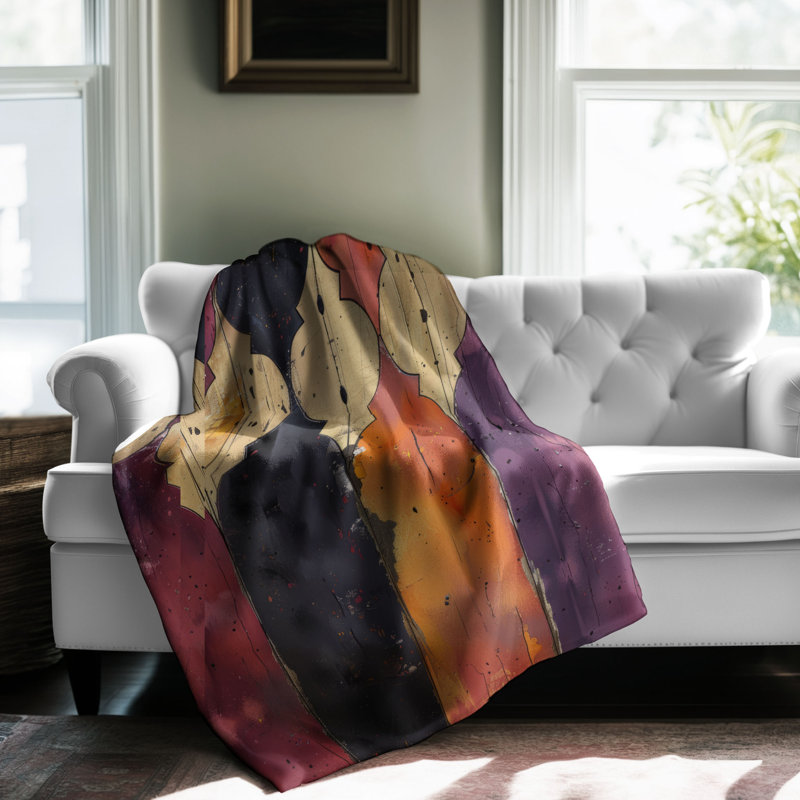Mauve vieilli - couverture en sherpa de qualité supérieure 1 pièce, Lit simple