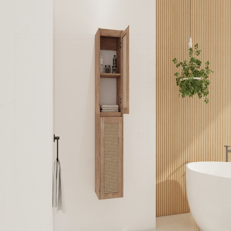 Armoire de salle de bain moderne avec portes à fermeture douce et conception compacte