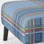 Fauteuil de chambre en velours bleu tartan