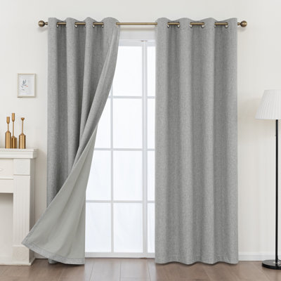 Paire de rideaux 100% occultant et isolant en polyester (ensemble de 2)