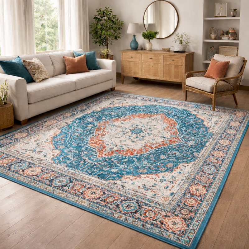 Oriental Machine Tufted Shag Area Rug, Rectangle 160 x 230 cm