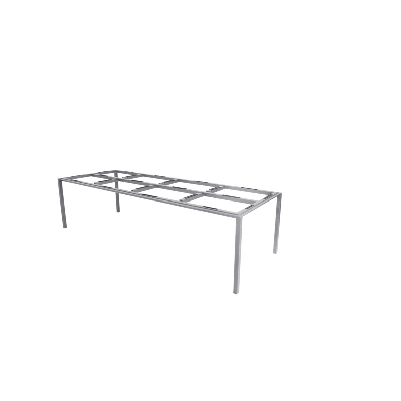 Pure Outdoor Dining Table, Nero Black, 28.8" H x 110.3" W x 39.4" D, Light Gray