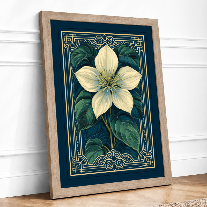 Cream Bloom Botanical - Print, Oak, A4 - 29.7 x 21.0 cm
