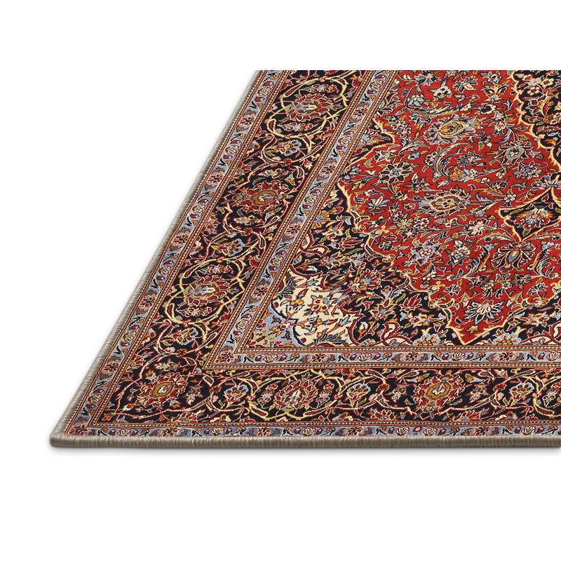 Tapis oriental rouge / noir Khadeeja, Rectangle de 5 pi x 8 pi