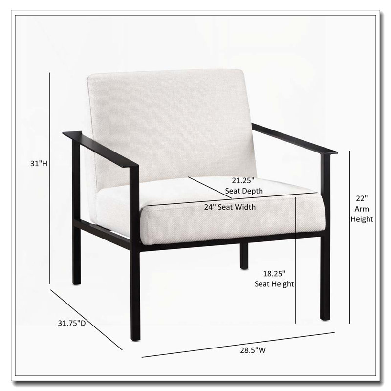 Chaise d'appoint avec structure en métal