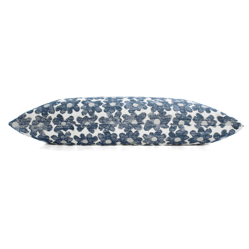 Daisy Performance Pillow Cover & Insert, Navy, Rectangular 9"H x 19"W