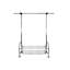 Barre à vêtements extensible en métal chromé
