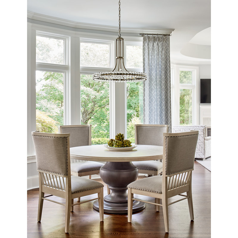 Clover 12-Light Crystal Pendant, 22.5", Aged Brass
