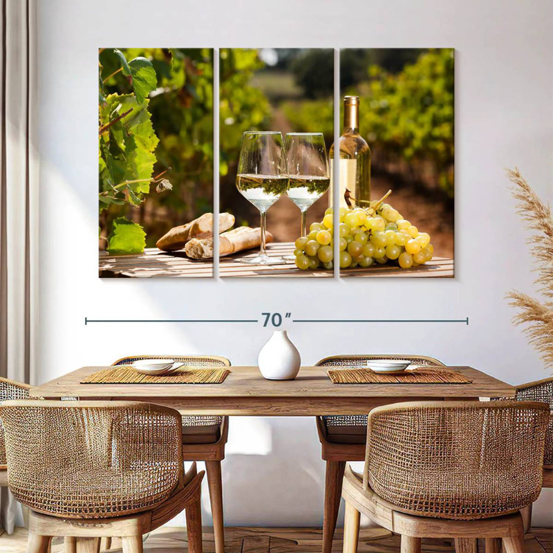 Yarlin Bread And White Wine, 42" H x 65" W