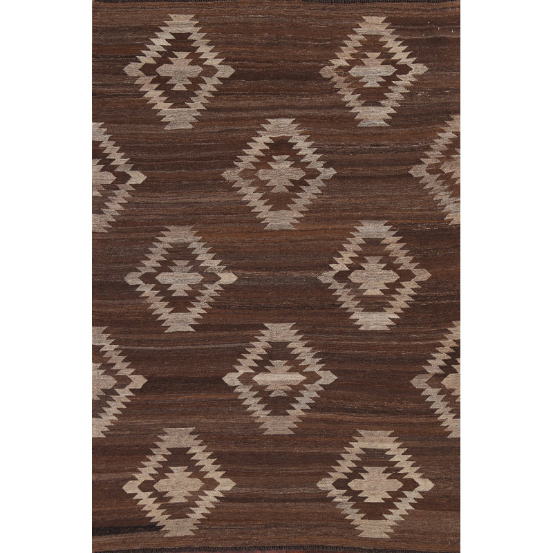 Tapis brun teint naturel kilim 5 x 7