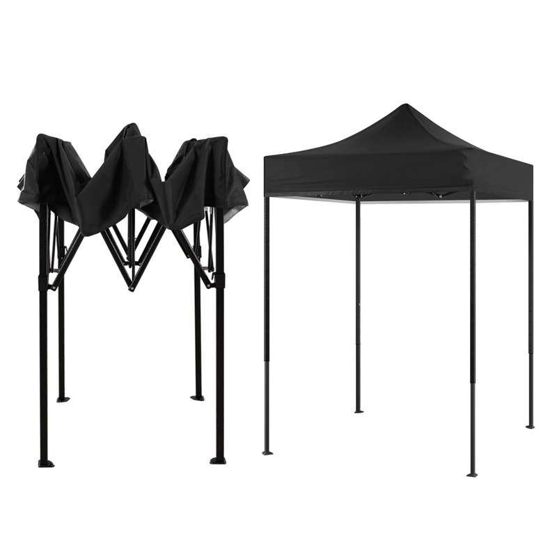 5 Ft. Black Steel Pop-Up Canopy Tent