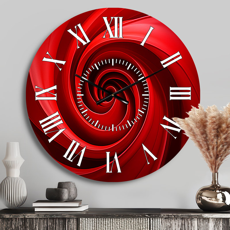 Horloge murale Red Spiral, Médium