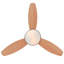 Ventilateur de plafond standard à 3 pales de 42 po en alliage avec chaîne de traction et ensemble d'éclairage inclus-1300257109