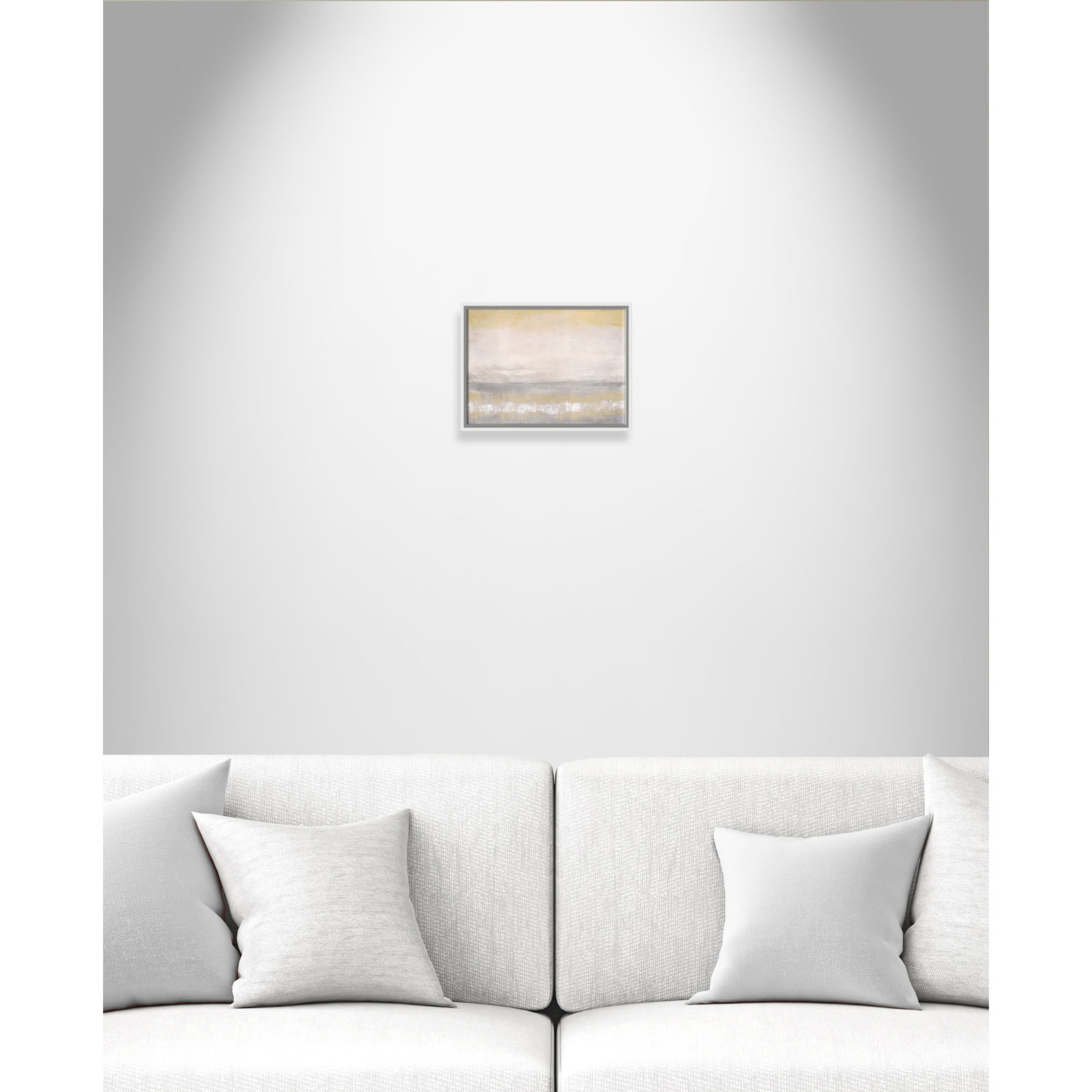 Morning Calm 2 - Floater Frame Painting Print on Canvas, White Framed, 12" H x 16" W x 2" D