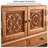 Retro Carved Rectangular Solid Wood TV Stand-821240849