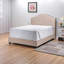 Très grand lit tapissier Damarquez, brun, H 55,41 po x l 77,96 po x L 86,05 po