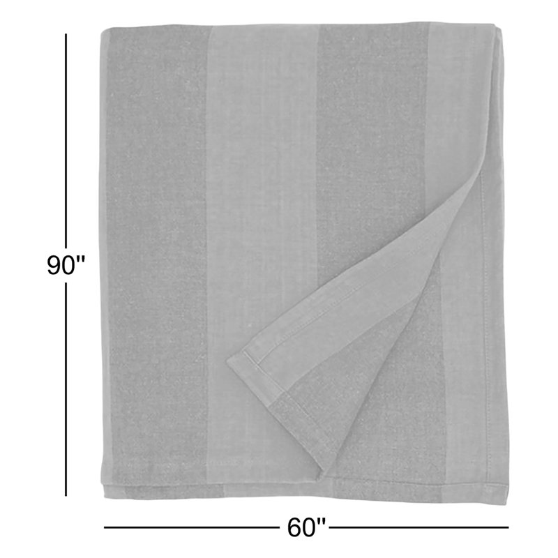 Essential Rectangle Striped Cotton Tablecloth, Mustard/Bronze