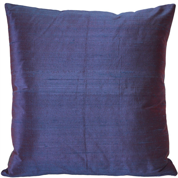 Sankara Silk Throw Pillow, 18" H x 18" W x 5" D, Purple