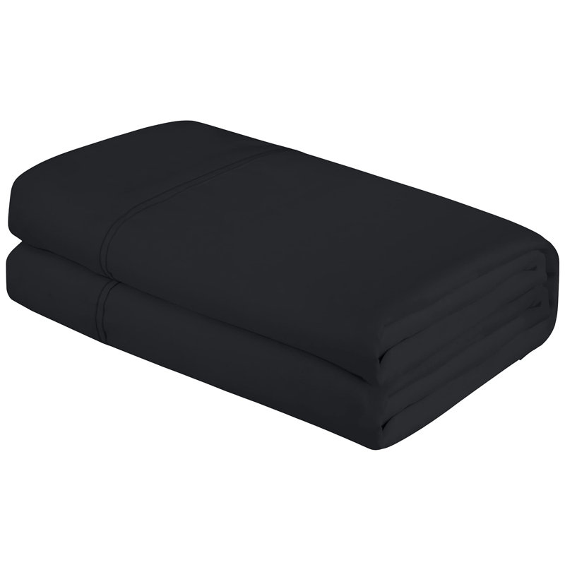 Royale Linens | Draps plats en microfibre brossée ultra doux seulement | Infroissable et résistant aux taches | Drap de qualité supérieure pour lit Hotel