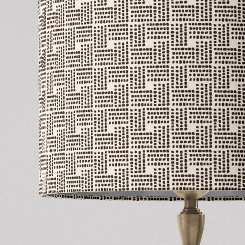 Haven Lampshade, Brown, 10" H x 12" W x 12" D