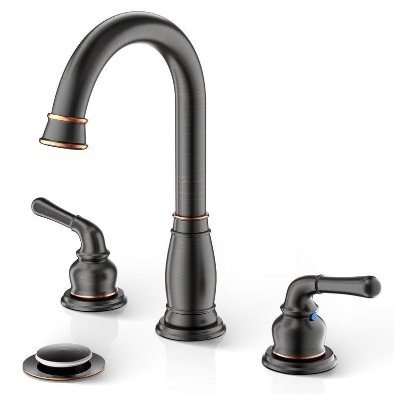 2-handle Bathroom Faucet with Drain Assembly, Oil Rubbed Bronze