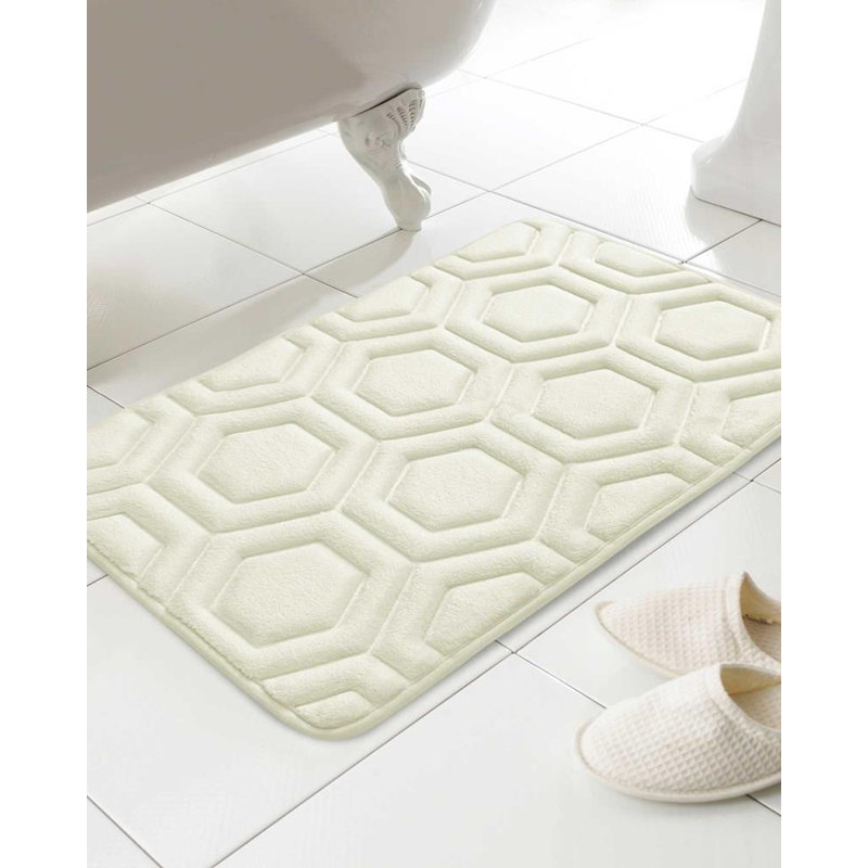  Rectangle Bath Mat, Cream