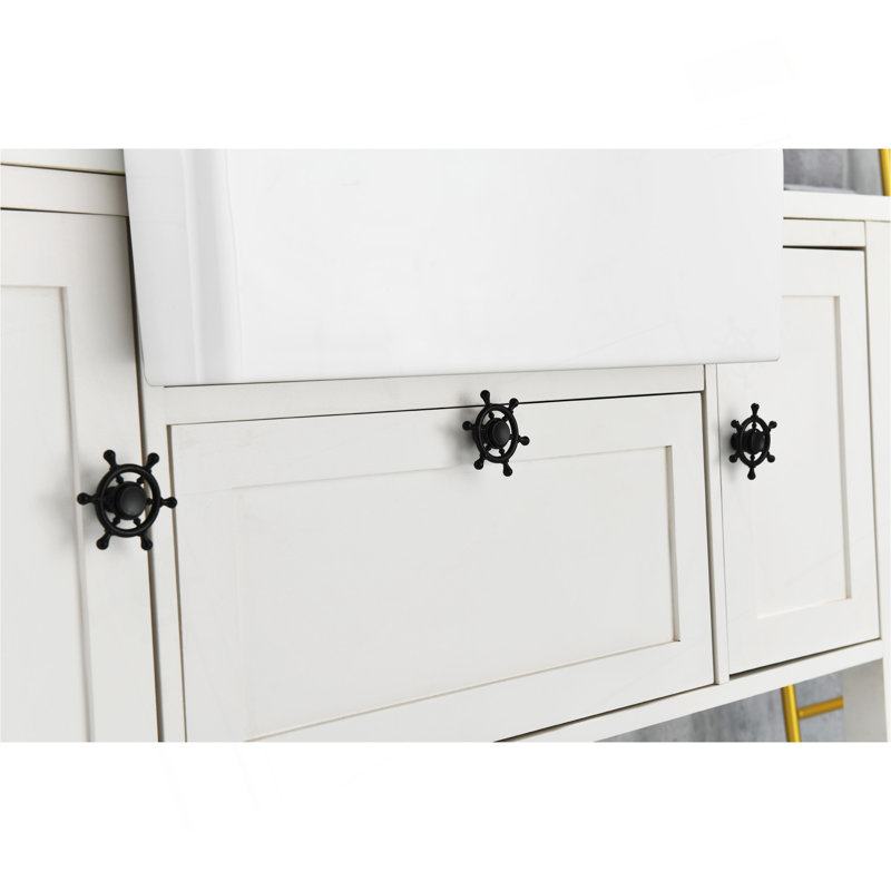 L 24 po x l 19 po avec lavabo blanc / lavabo à tablier frontal