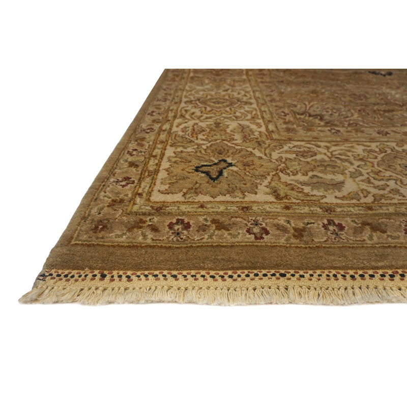 Passions Hand Knotted Wool Area Rug in Coffee/Ivory, Rectangle 12' x 18'