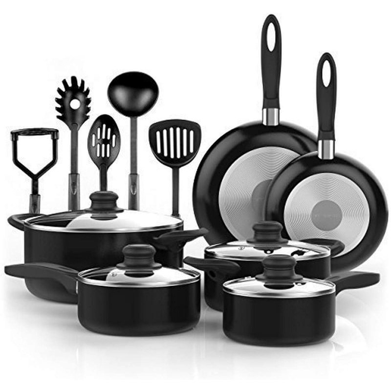 15 - Piece Non-Stick Aluminum Cookware Set