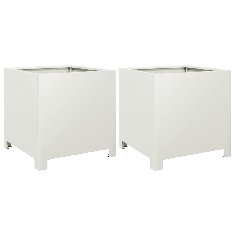 Planter Box, 40cm H x 40cm W x 40cm D, White