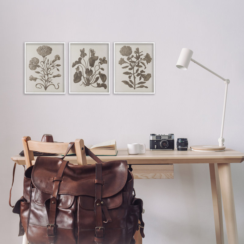  Ensemble de 3 giclées Vintage Country Botanicals par Lil 'Rue, H 14 po x l 11 po
