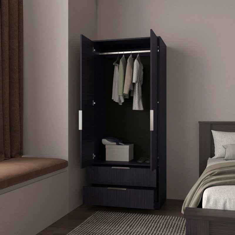 Armoire, rangement pour chambre à coucher, noir