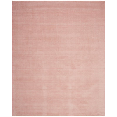 Tapis de couleur unie en laine / coton tissé à la main Ewen