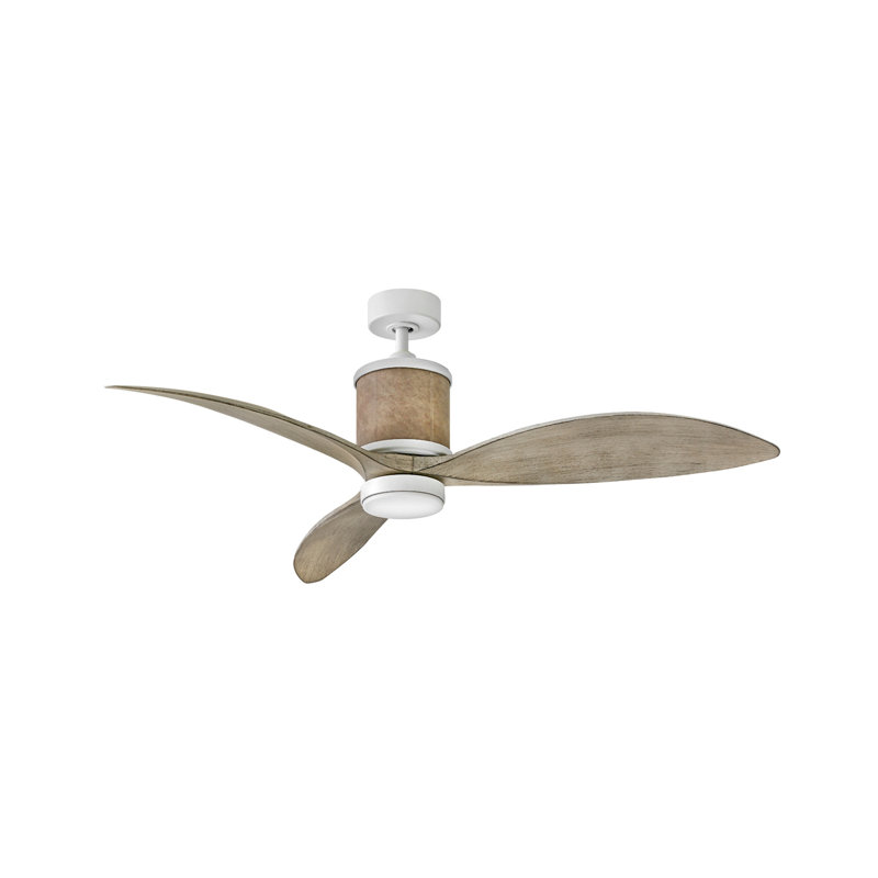 Ventilateur DEL 60 "Merrick, Blanc mat